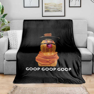 Goop Goop Goop Meme Throw Blanket Unhinged Cowboy Peanut Core Weirdos TS02 Print Your Wear
