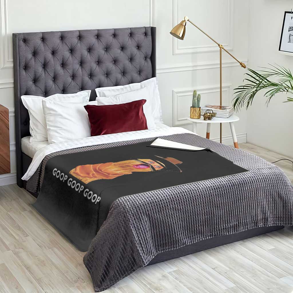 Goop Goop Goop Meme Throw Blanket Unhinged Cowboy Peanut Core Weirdos TS02 Print Your Wear
