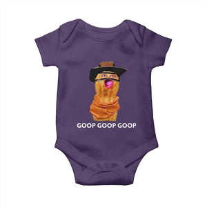 Goop Goop Goop Meme Baby Onesie Unhinged Cowboy Peanut Core Weirdos TS02 Purple Print Your Wear