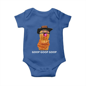 Goop Goop Goop Meme Baby Onesie Unhinged Cowboy Peanut Core Weirdos TS02 Royal Blue Print Your Wear