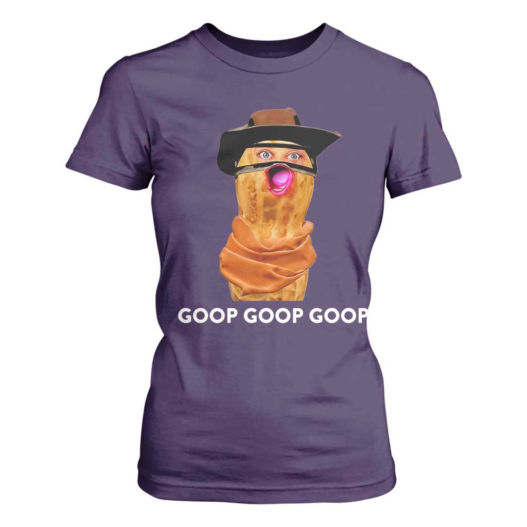 Goop Goop Goop Meme T Shirt For Women Unhinged Cowboy Peanut Core Weirdos TS02 Purple Print Your Wear