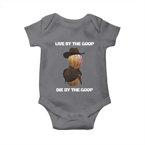 Cowboy Peanut Meme Baby Onesie Live By The Goop Die By The Goop TS02 Charcoal Print Your Wear