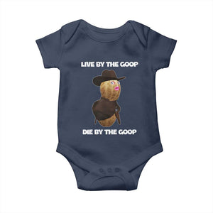 Cowboy Peanut Meme Baby Onesie Live By The Goop Die By The Goop TS02 Navy Print Your Wear