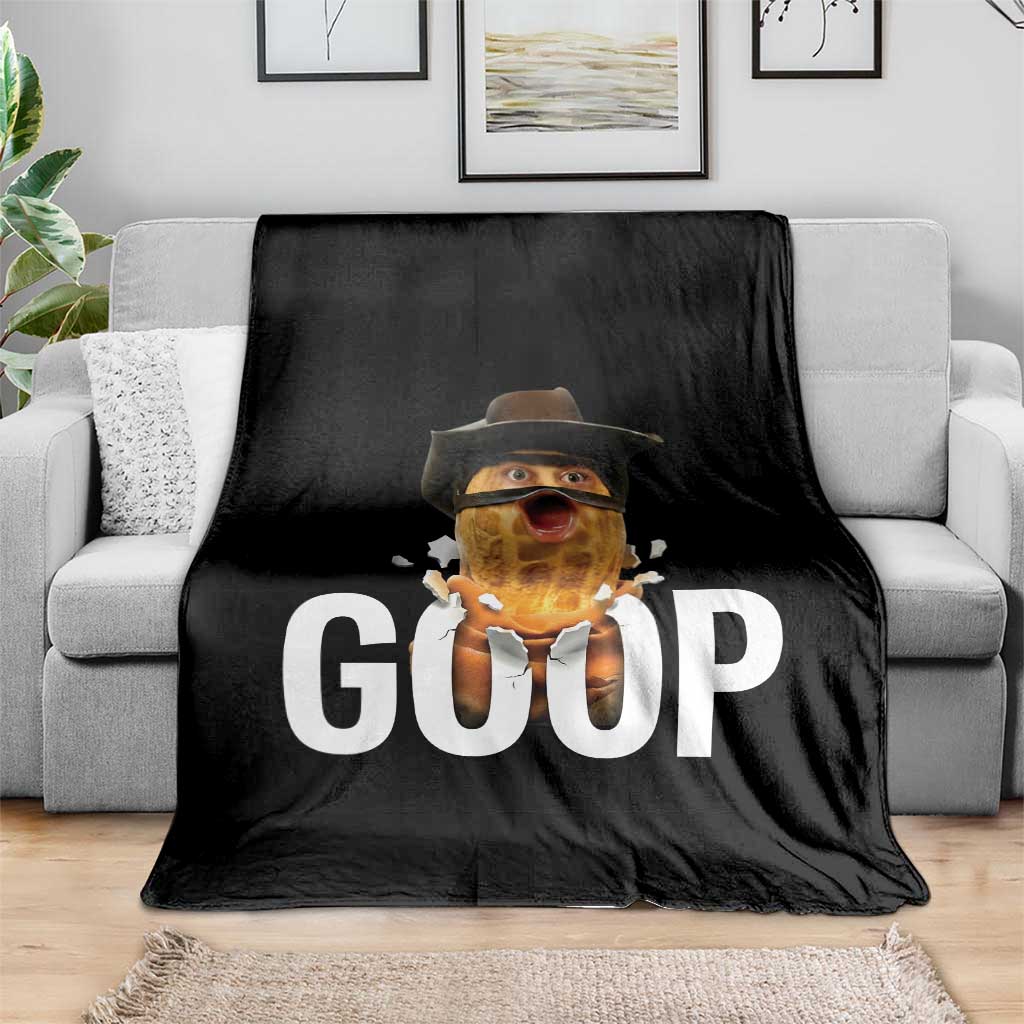 Goop Meme Explosion Throw Blanket Screaming Peanut Cowboy Brainrot Energy TS02 Print Your Wear