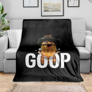 Goop Meme Explosion Throw Blanket Screaming Peanut Cowboy Brainrot Energy TS02 Print Your Wear