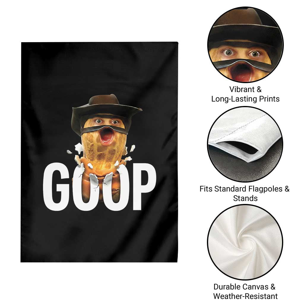 Goop Meme Explosion Garden Flag Screaming Peanut Cowboy Brainrot Energy TS02 Print Your Wear