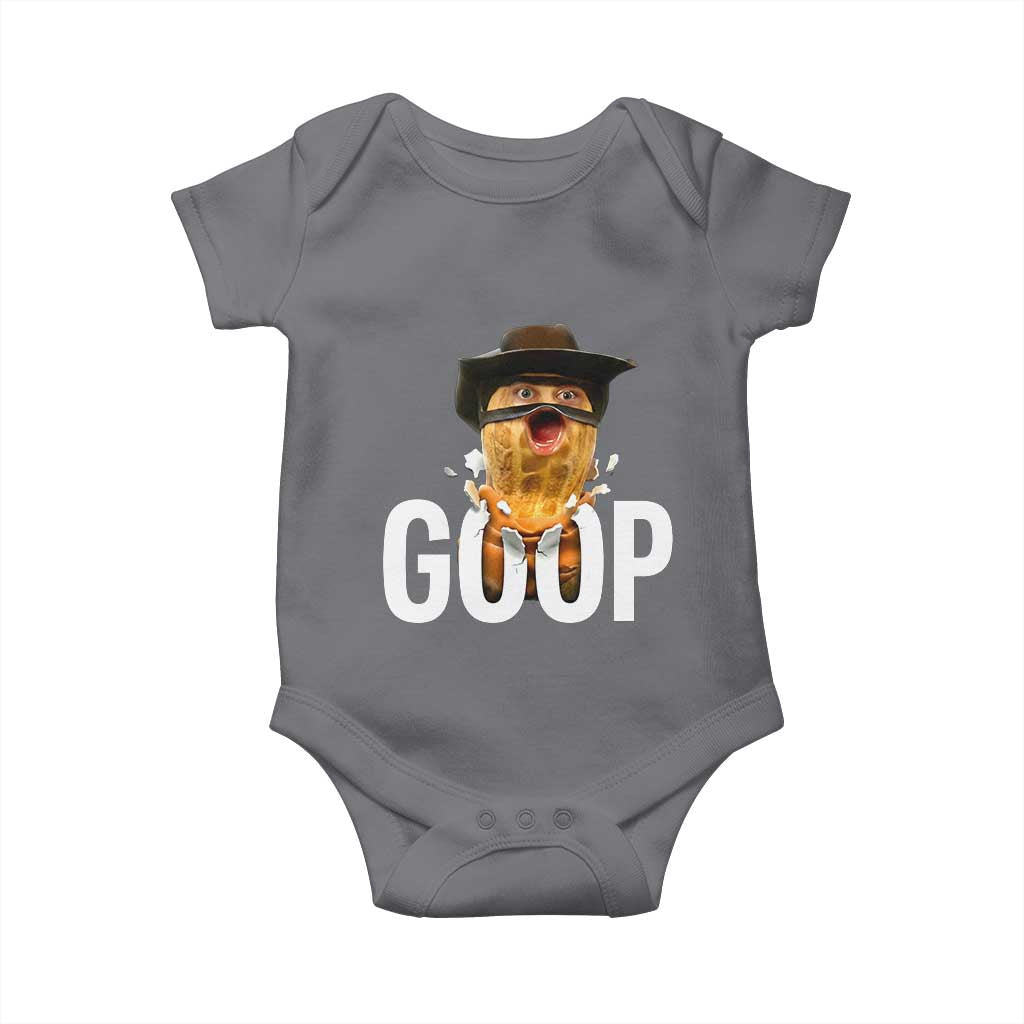 Goop Meme Explosion Baby Onesie Screaming Peanut Cowboy Brainrot Energy TS02 Charcoal Print Your Wear