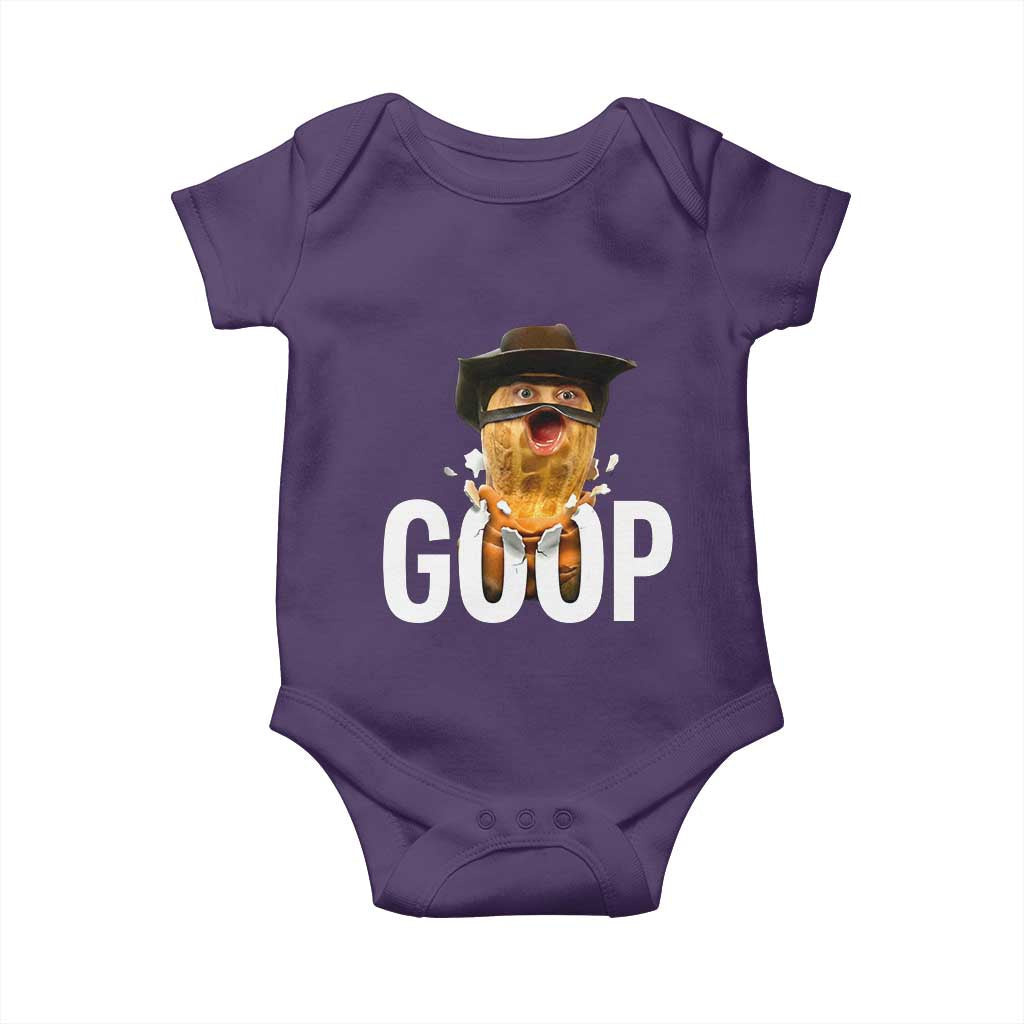 Goop Meme Explosion Baby Onesie Screaming Peanut Cowboy Brainrot Energy TS02 Purple Print Your Wear