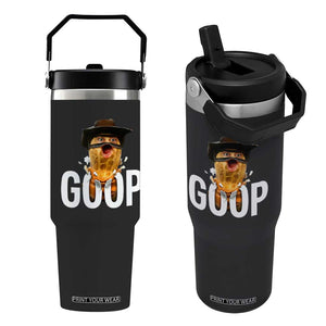 Goop Meme Explosion Flip Straw Tumbler Screaming Peanut Cowboy Brainrot Energy TS02 One Size: 30 oz Black Print Your Wear