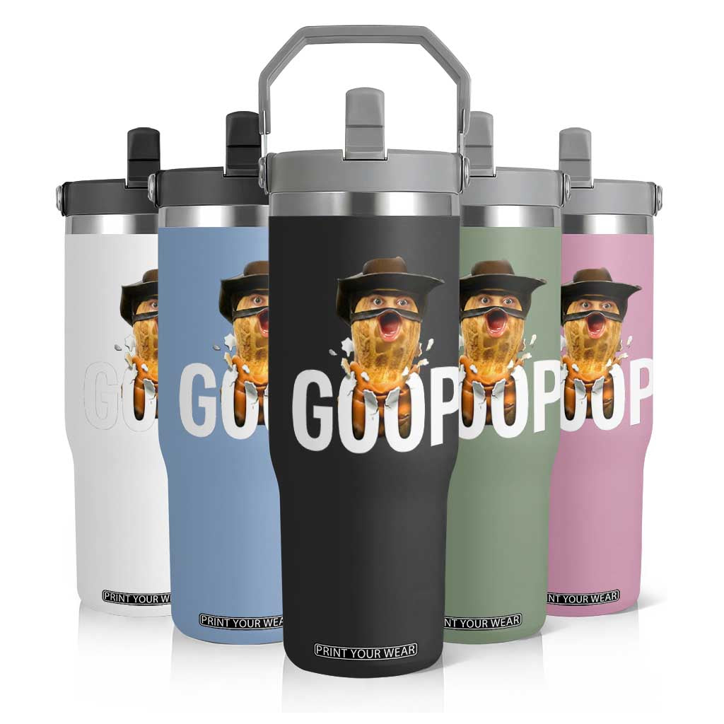 Goop Meme Explosion Flip Straw Tumbler Screaming Peanut Cowboy Brainrot Energy TS02 Print Your Wear