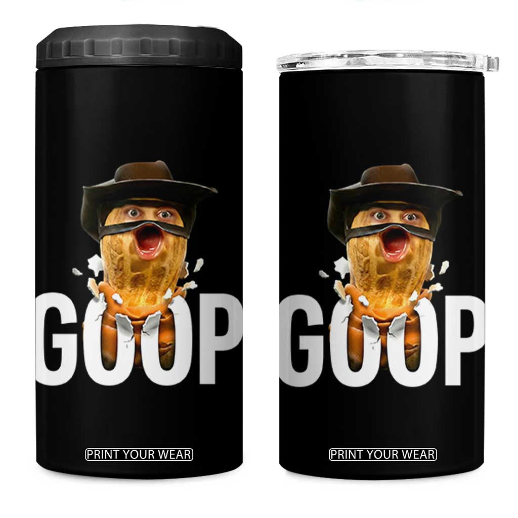 Goop Meme Explosion 4 in 1 Can Cooler Tumbler Screaming Peanut Cowboy Brainrot Energy TS02 One Size: 16 oz Black Print Your Wear