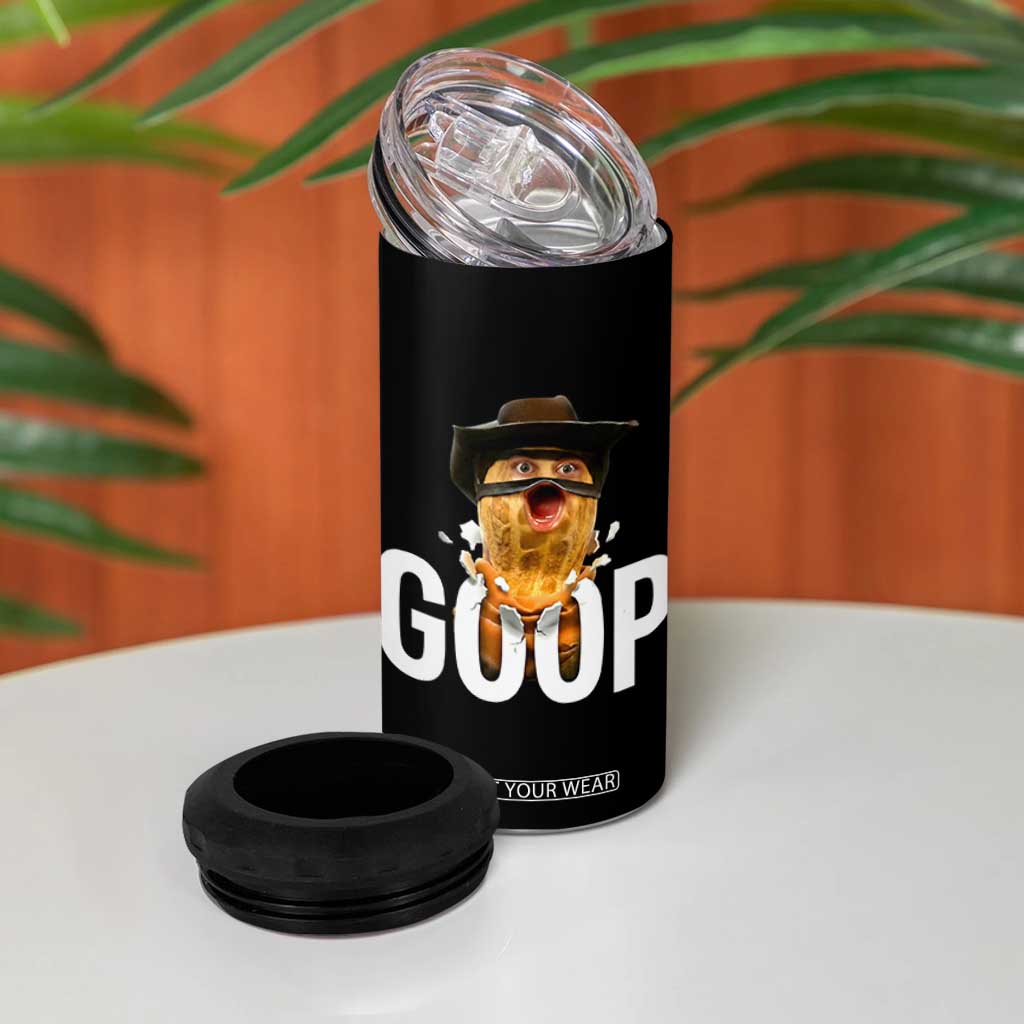 Goop Meme Explosion 4 in 1 Can Cooler Tumbler Screaming Peanut Cowboy Brainrot Energy TS02 Print Your Wear