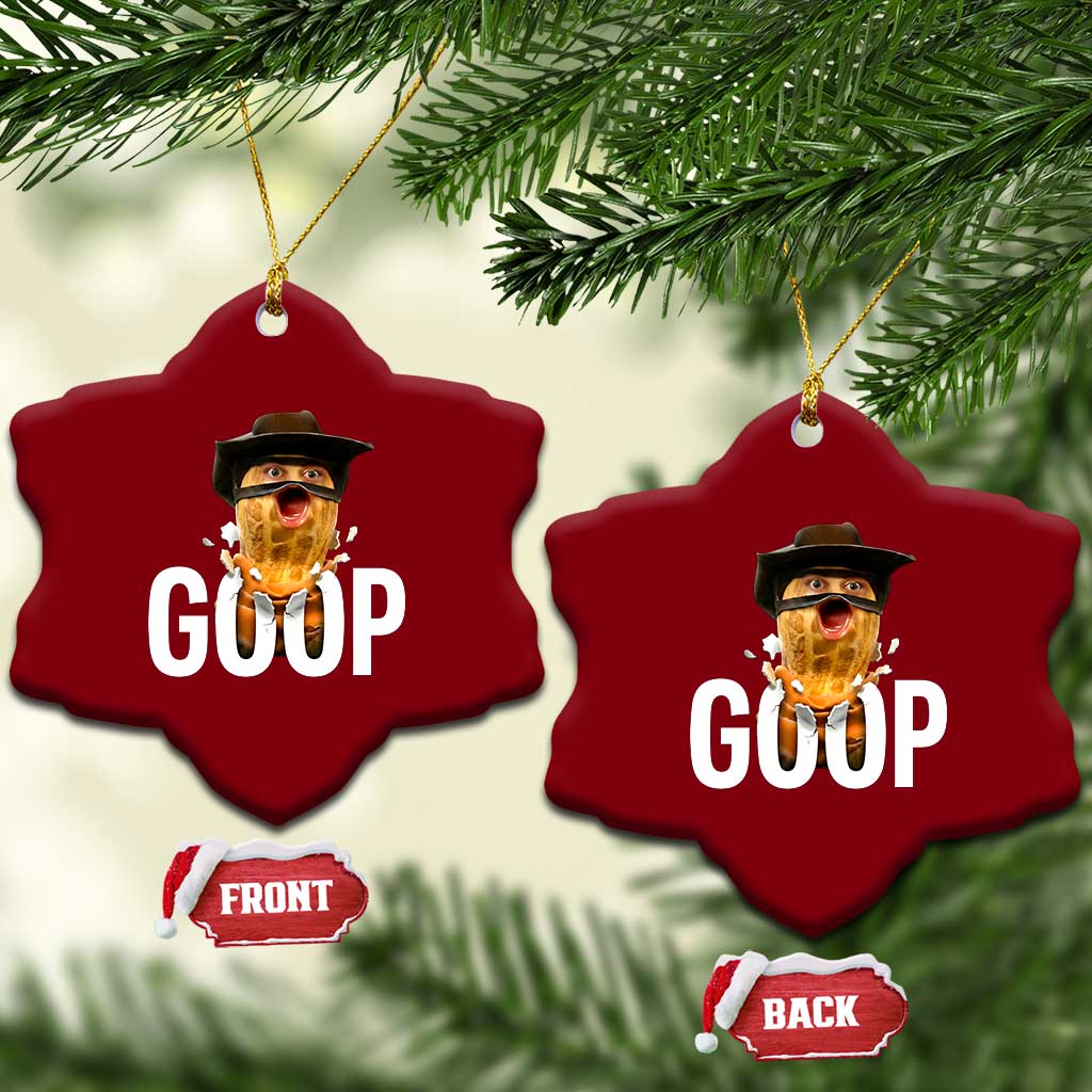 Goop Meme Explosion Ceramic Ornament Screaming Peanut Cowboy Brainrot Energy TS02 Print Your Wear