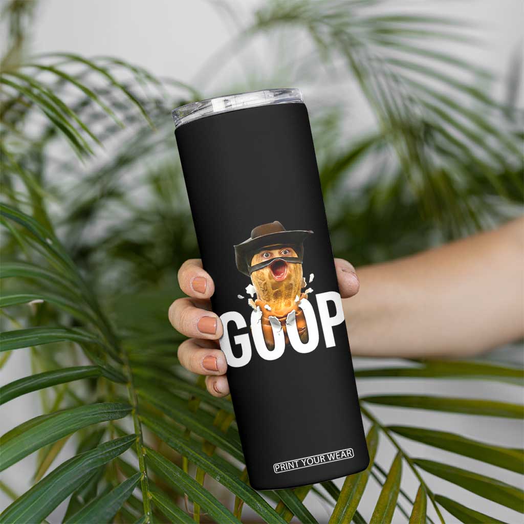 Goop Meme Explosion Skinny Tumbler Screaming Peanut Cowboy Brainrot Energy TS02 Print Your Wear