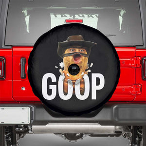 Goop Meme Explosion Spare Tire Cover Screaming Peanut Cowboy Brainrot Energy TS02 Black Print Your Wear