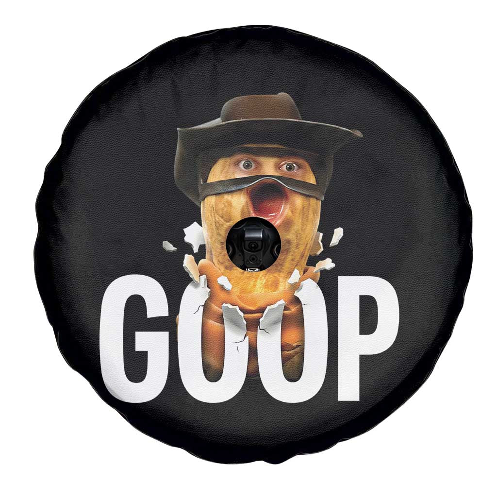 Goop Meme Explosion Spare Tire Cover Screaming Peanut Cowboy Brainrot Energy TS02 Print Your Wear