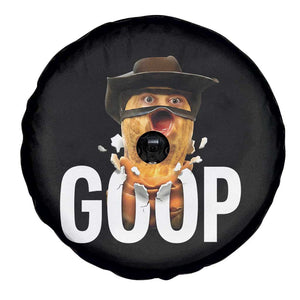 Goop Meme Explosion Spare Tire Cover Screaming Peanut Cowboy Brainrot Energy TS02 Print Your Wear