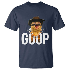 Goop Meme Explosion T Shirt Screaming Peanut Cowboy Brainrot Energy TS02 Navy Print Your Wear