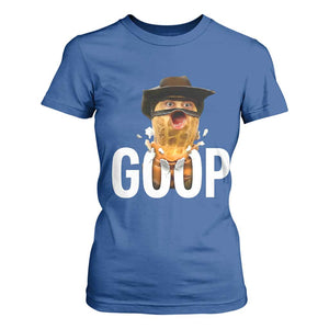 Goop Meme Explosion T Shirt For Women Screaming Peanut Cowboy Brainrot Energy TS02 Royal Blue Print Your Wear