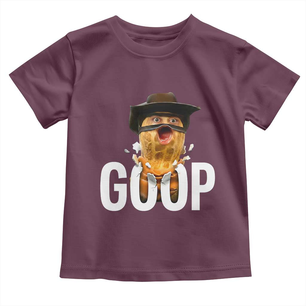 Goop Meme Explosion Toddler T Shirt Screaming Peanut Cowboy Brainrot Energy TS02 Maroon Print Your Wear