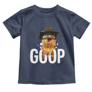 Goop Meme Explosion Toddler T Shirt Screaming Peanut Cowboy Brainrot Energy TS02 Navy Print Your Wear