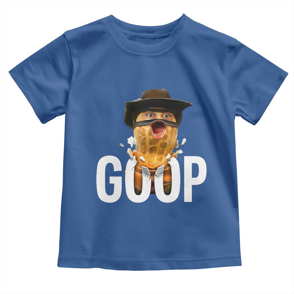 Goop Meme Explosion Toddler T Shirt Screaming Peanut Cowboy Brainrot Energy TS02 Royal Blue Print Your Wear