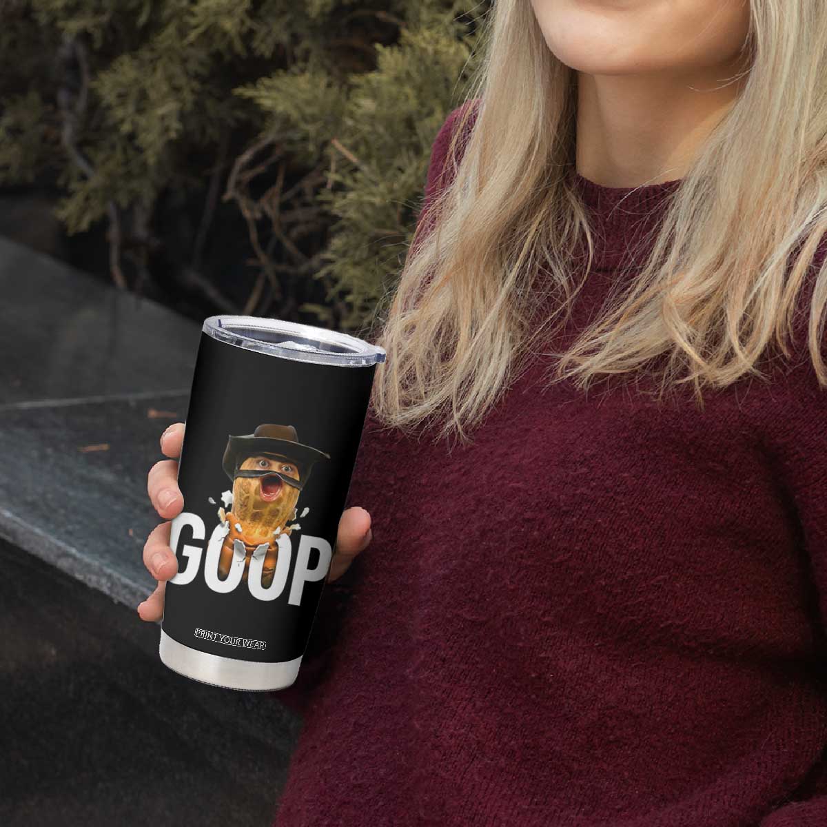 Goop Meme Explosion Tumbler Cup Screaming Peanut Cowboy Brainrot Energy TS02 Print Your Wear