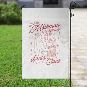 I Saw Mothman Kissing Santa Claus Garden Flag Funny Cryptid Christmas Gag Gift TS02 Print Your Wear
