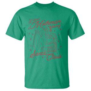 I Saw Mothman Kissing Santa Claus T Shirt Funny Cryptid Christmas Gag Gift TS02 Irish Green Print Your Wear