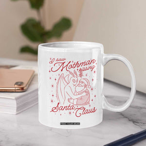 I Saw Mothman Kissing Santa Claus Coffee Mug Funny Cryptid Christmas Gag Gift TS02 Print Your Wear