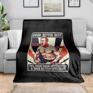 Good Better Best Shirtless Ben Throw Blanket Retro Funny Football Coach Meme Gift for Fans TS02 Print Your Wear