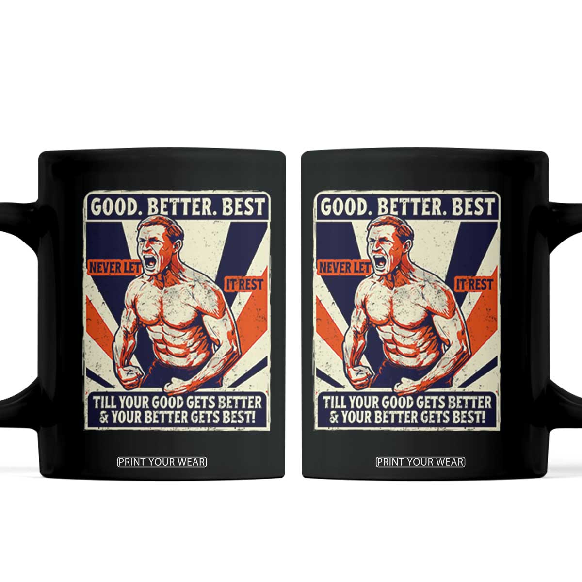 Good Better Best Shirtless Ben Coffee Mug Retro Funny Football Coach Meme Gift for Fans TS02 Black Print Your Wear