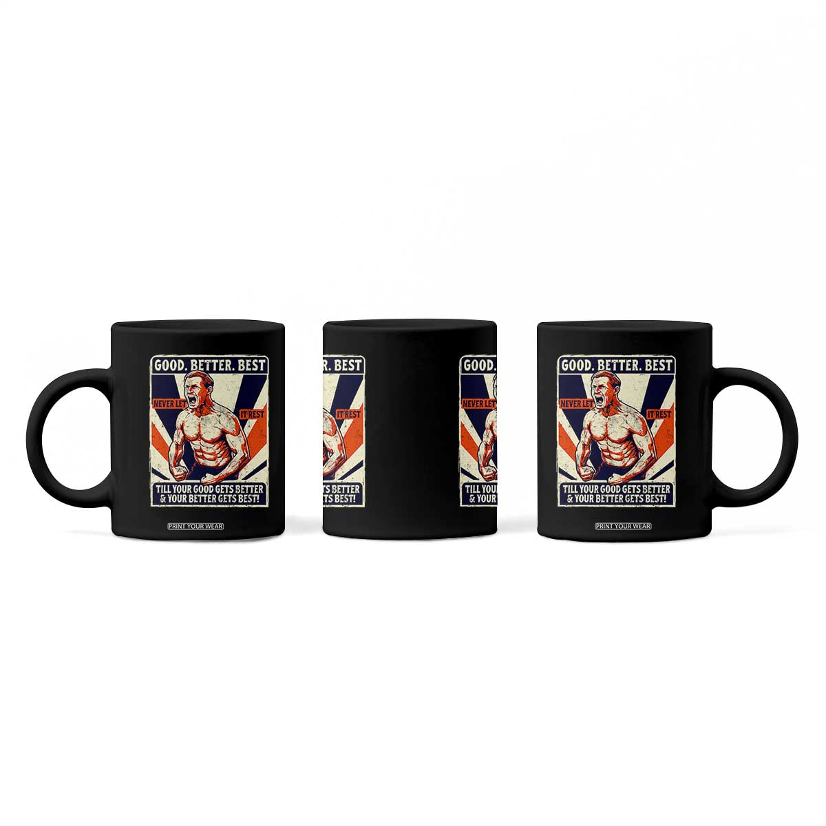 Good Better Best Shirtless Ben Coffee Mug Retro Funny Football Coach Meme Gift for Fans TS02 Print Your Wear