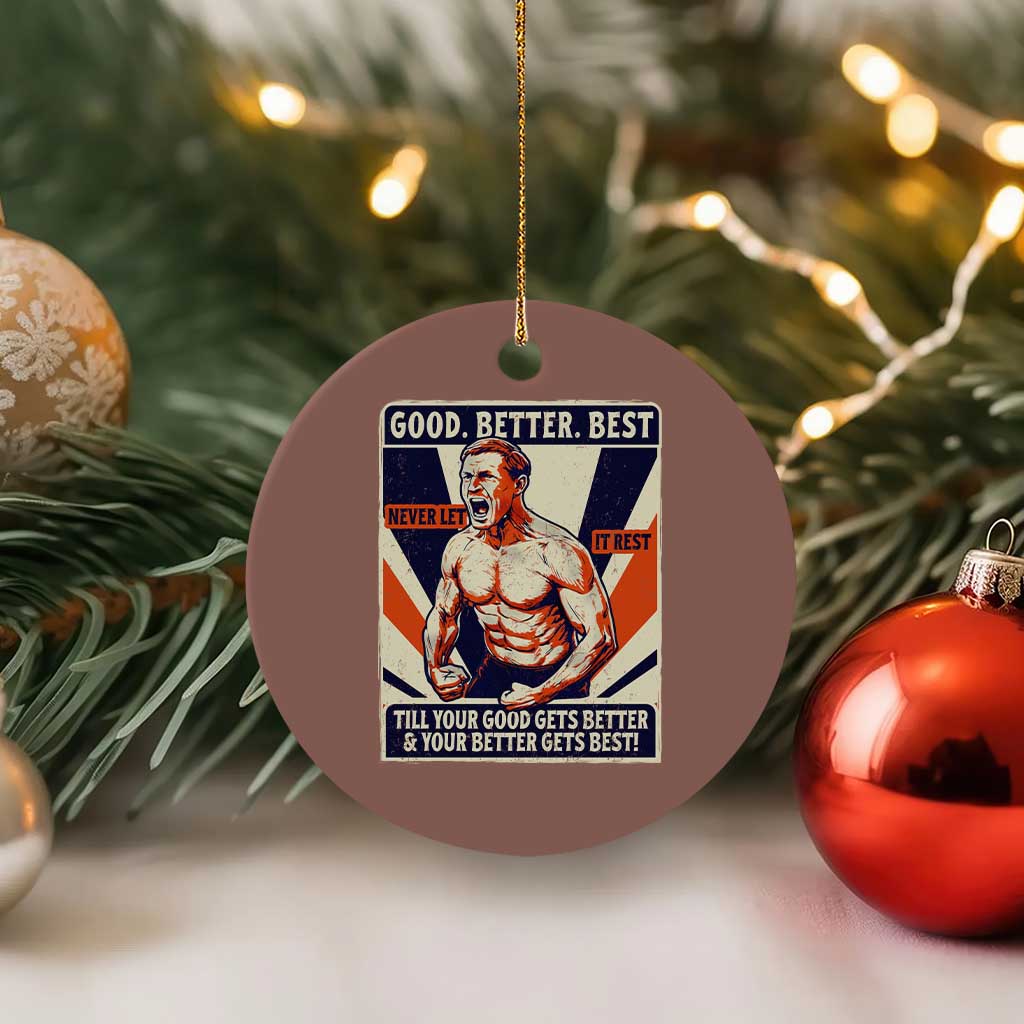 Good Better Best Shirtless Ben Ceramic Ornament Retro Funny Football Coach Meme Gift for Fans TS02 1pc Mocha Print Your Wear