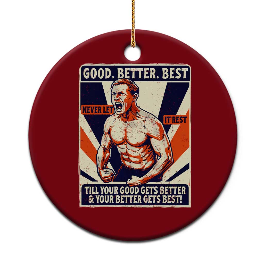 Good Better Best Shirtless Ben Ceramic Ornament Retro Funny Football Coach Meme Gift for Fans TS02 1pc Red Print Your Wear