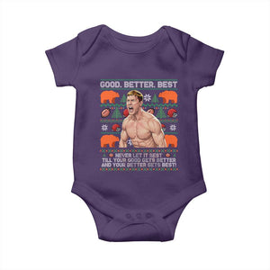 Good Better Best Shirtless Ben Baby Onesie Funny Football Coach Meme Ugly Sweater Gift for Fans TS02 Purple Print Your Wear