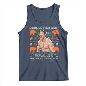 Good Better Best Shirtless Ben Tank Top Funny Football Coach Meme Ugly Sweater Gift for Fans TS02 Navy Print Your Wear