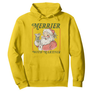 Merrier With Martinis Hoodie Funny Retro Santa Christmas Cocktail Lover TS02 Daisy Print Your Wear