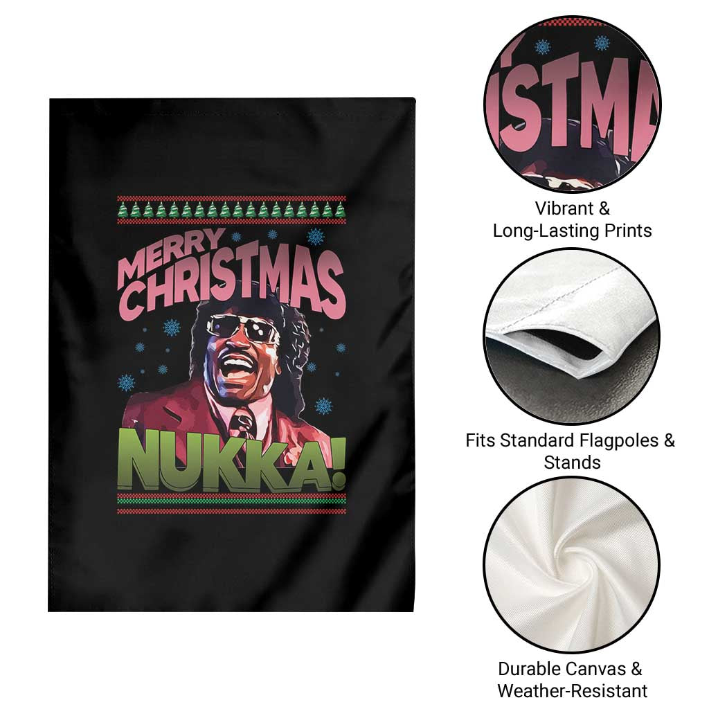 Funny Retro Merry Christmas Nukka Parody Garden Flag Xmas Throwback Parody Urban Comedy TS02 Print Your Wear