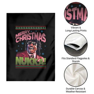 Funny Retro Merry Christmas Nukka Parody Garden Flag Xmas Throwback Parody Urban Comedy TS02 Print Your Wear