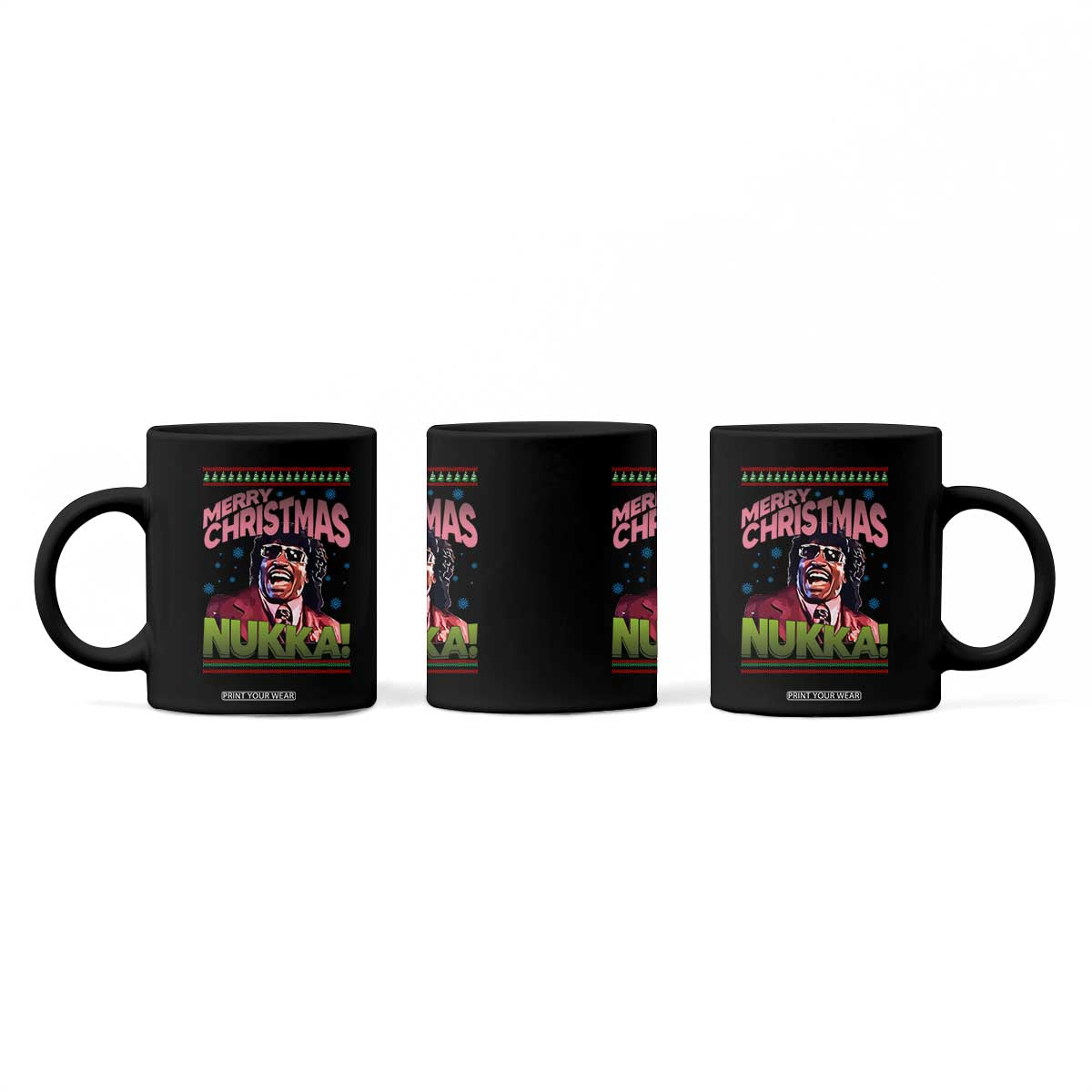 Funny Retro Merry Christmas Nukka Parody Coffee Mug Xmas Throwback Parody Urban Comedy TS02 Print Your Wear