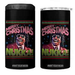 Funny Retro Merry Christmas Nukka Parody 4 in 1 Can Cooler Tumbler Xmas Throwback Parody Urban Comedy TS02 One Size: 16 oz Black Print Your Wear