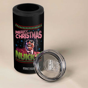 Funny Retro Merry Christmas Nukka Parody 4 in 1 Can Cooler Tumbler Xmas Throwback Parody Urban Comedy TS02 Print Your Wear