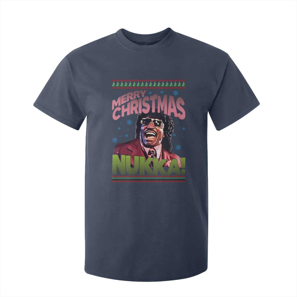 Funny Retro Merry Christmas Nukka Parody T Shirt For Kid Xmas Throwback Parody Urban Comedy TS02 Navy Print Your Wear