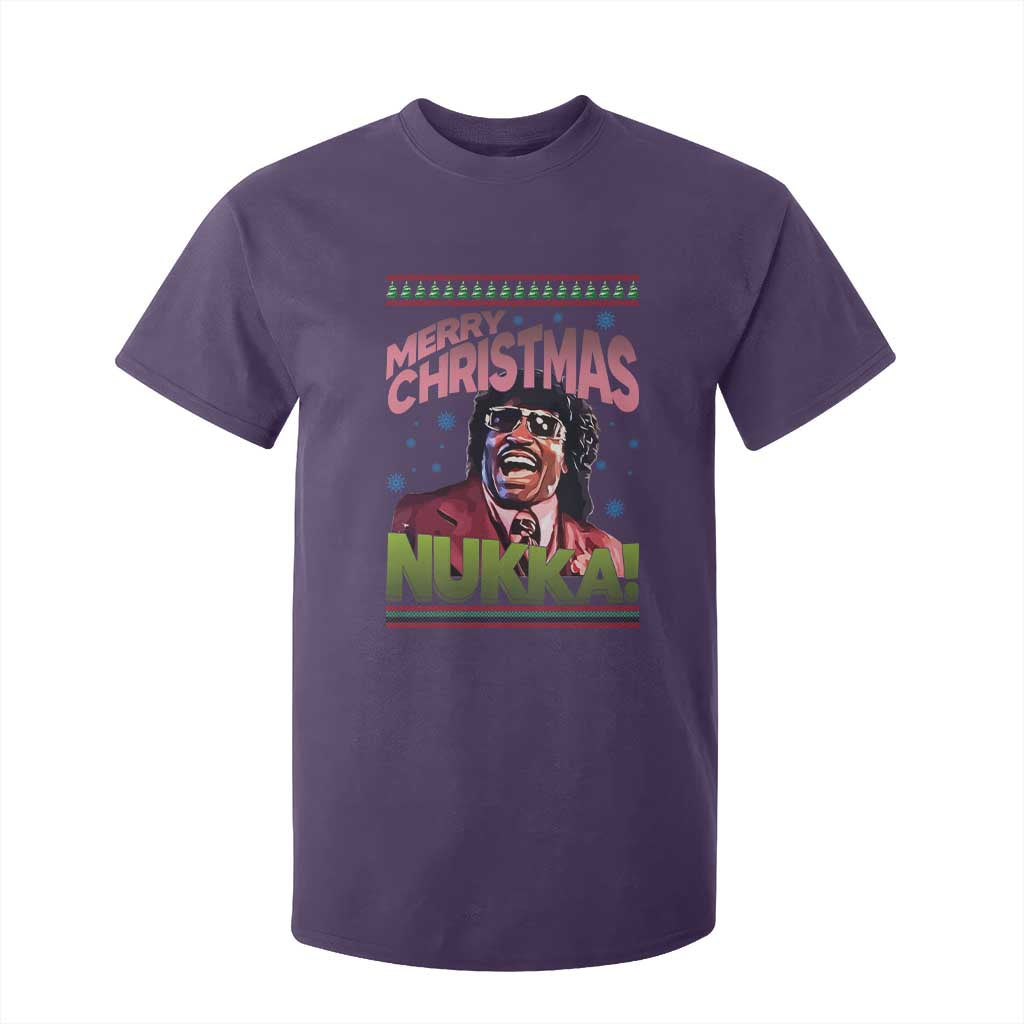 Funny Retro Merry Christmas Nukka Parody T Shirt For Kid Xmas Throwback Parody Urban Comedy TS02 Purple Print Your Wear