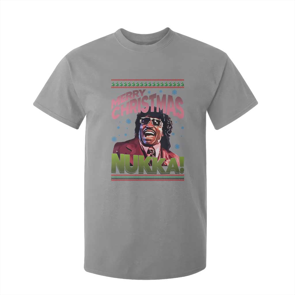 Funny Retro Merry Christmas Nukka Parody T Shirt For Kid Xmas Throwback Parody Urban Comedy TS02 Sport Gray Print Your Wear