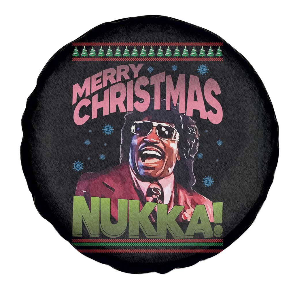 Funny Retro Merry Christmas Nukka Parody Spare Tire Cover Xmas Throwback Parody Urban Comedy TS02 Print Your Wear