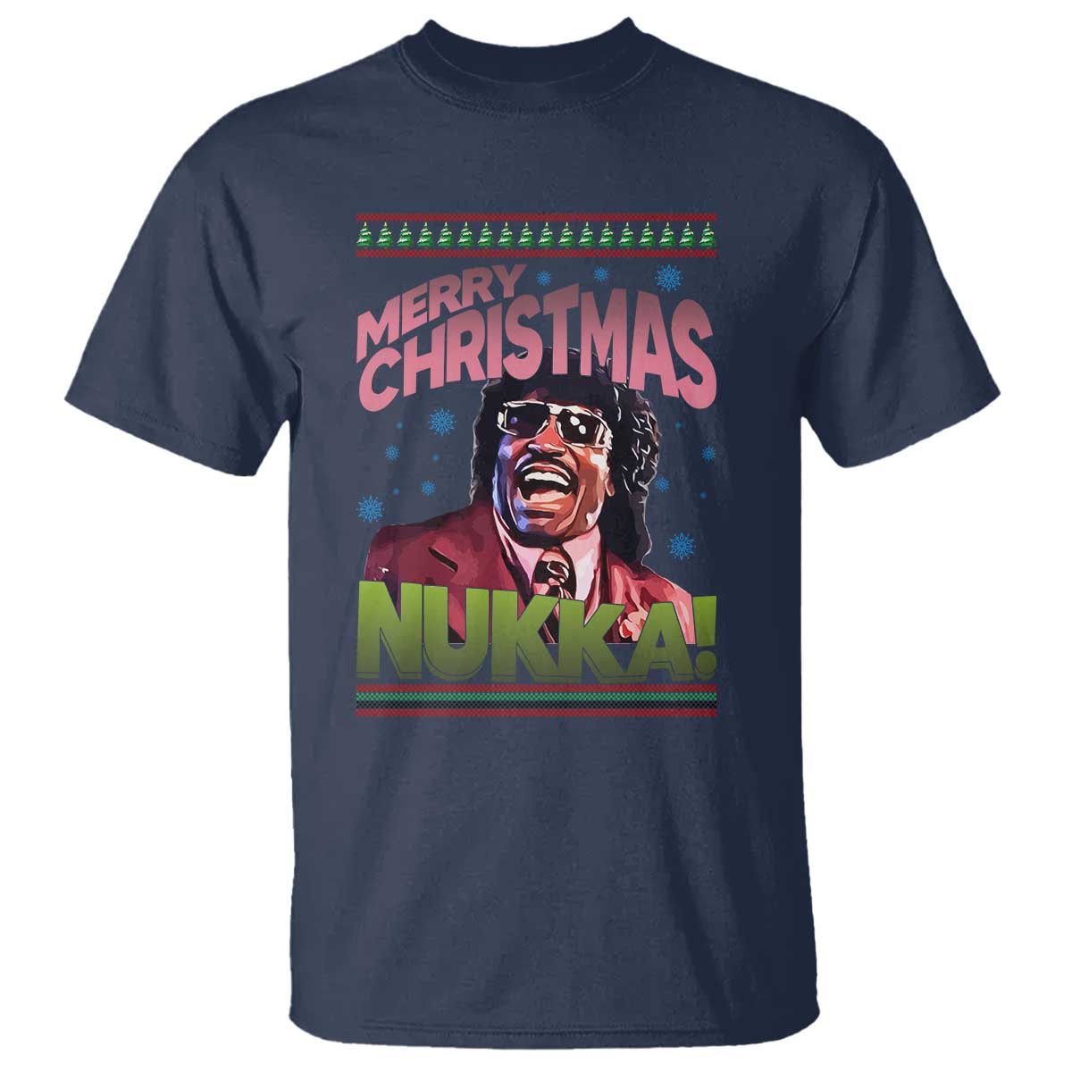 Funny Retro Merry Christmas Nukka Parody T Shirt Xmas Throwback Parody Urban Comedy TS02 Navy Print Your Wear