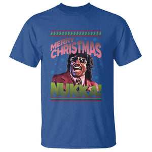 Funny Retro Merry Christmas Nukka Parody T Shirt Xmas Throwback Parody Urban Comedy TS02 Royal Blue Print Your Wear