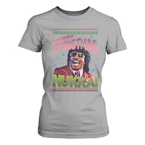 Funny Retro Merry Christmas Nukka Parody T Shirt For Women Xmas Throwback Parody Urban Comedy TS02 Sport Gray Print Your Wear